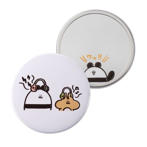 76mmサイズの鏡面印刷缶ミラー