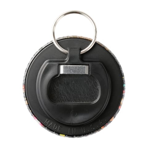 円形57mmサイズの栓抜き缶バッジの写真