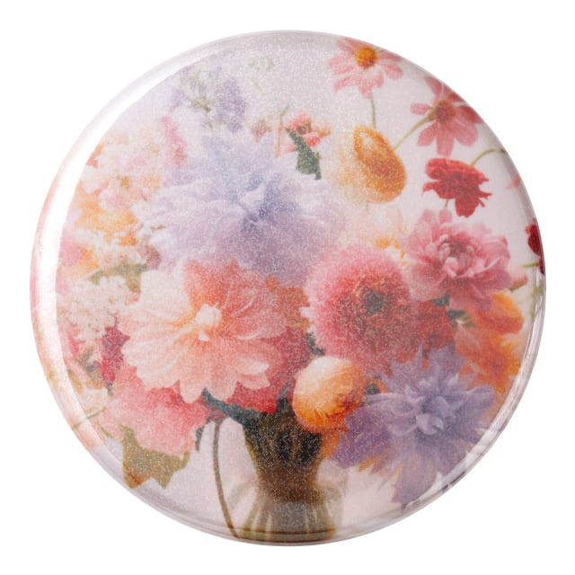 スパークル×淡いお花のデザイン